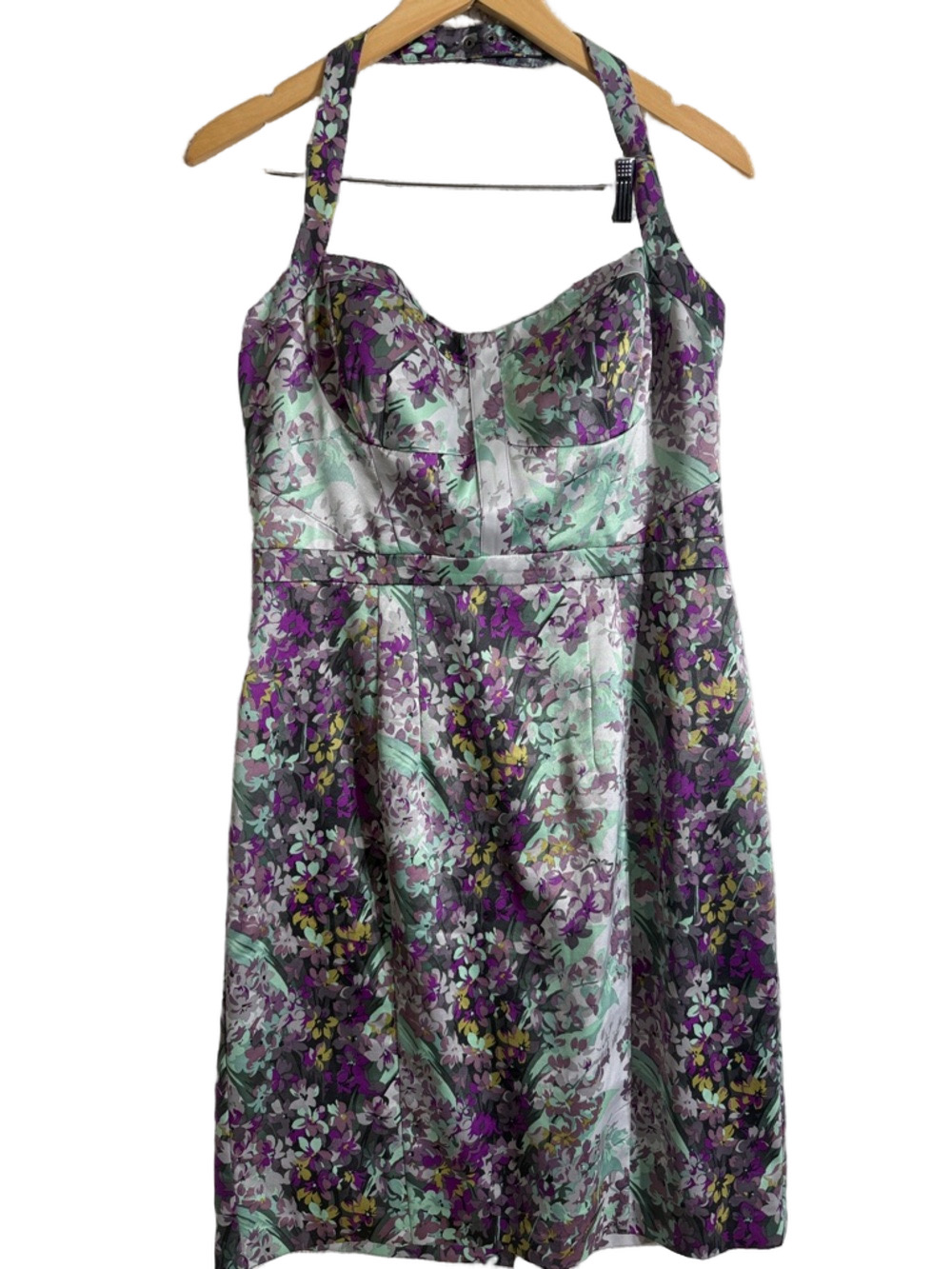 Jessica Simpson Floral Halter Midi Dress Size 14 – Like New